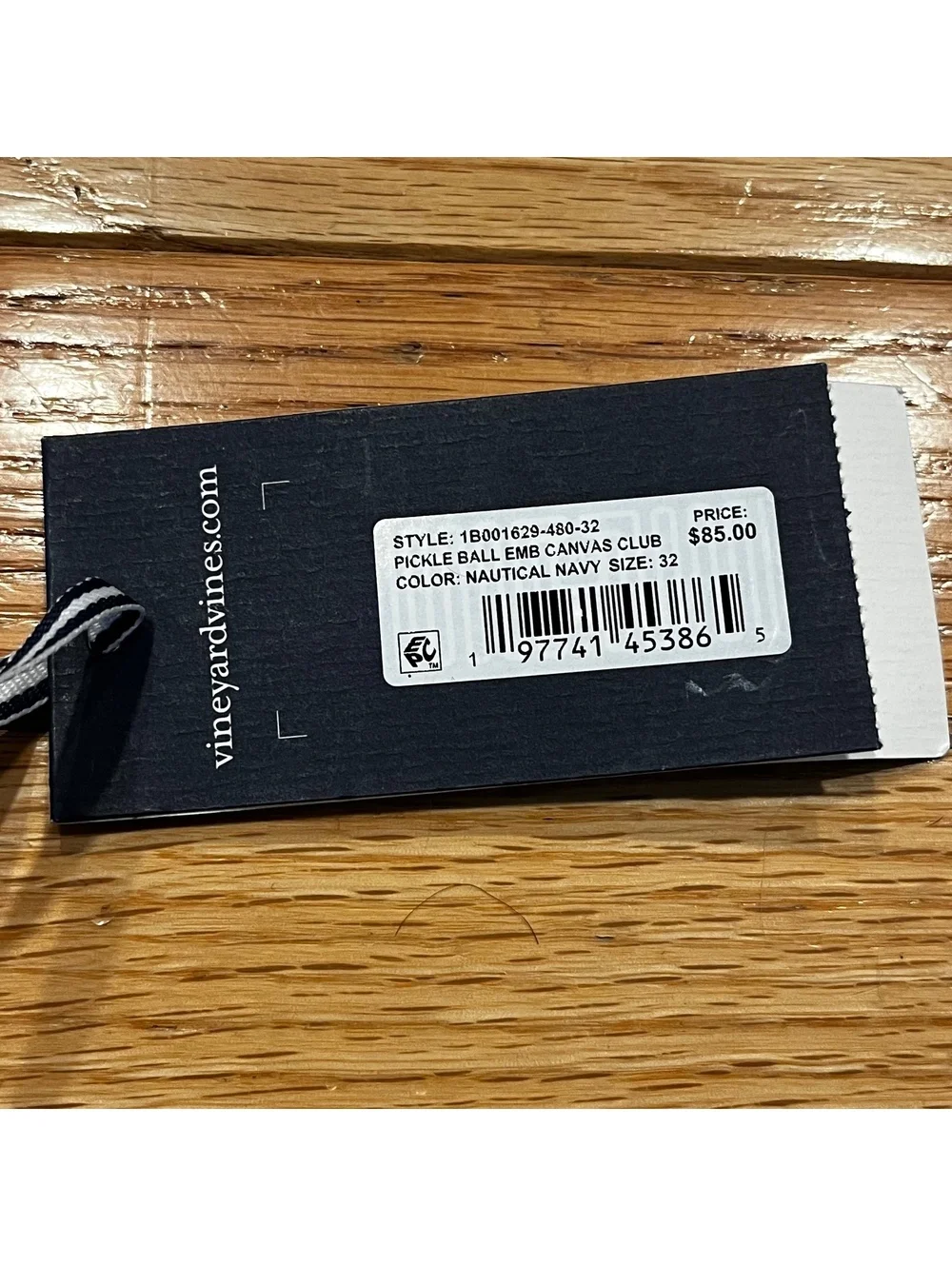 Vineyard Vines Pickle Ball Embroidered Canvas Club Belt Nautical Navy Size 32